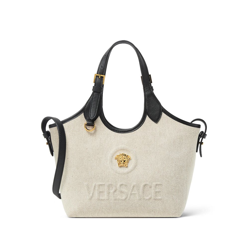 Versace La Medusa Canvas Mini Tote