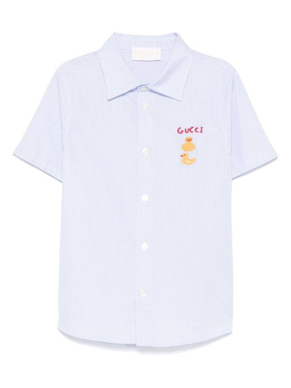embroidered cotton shirt