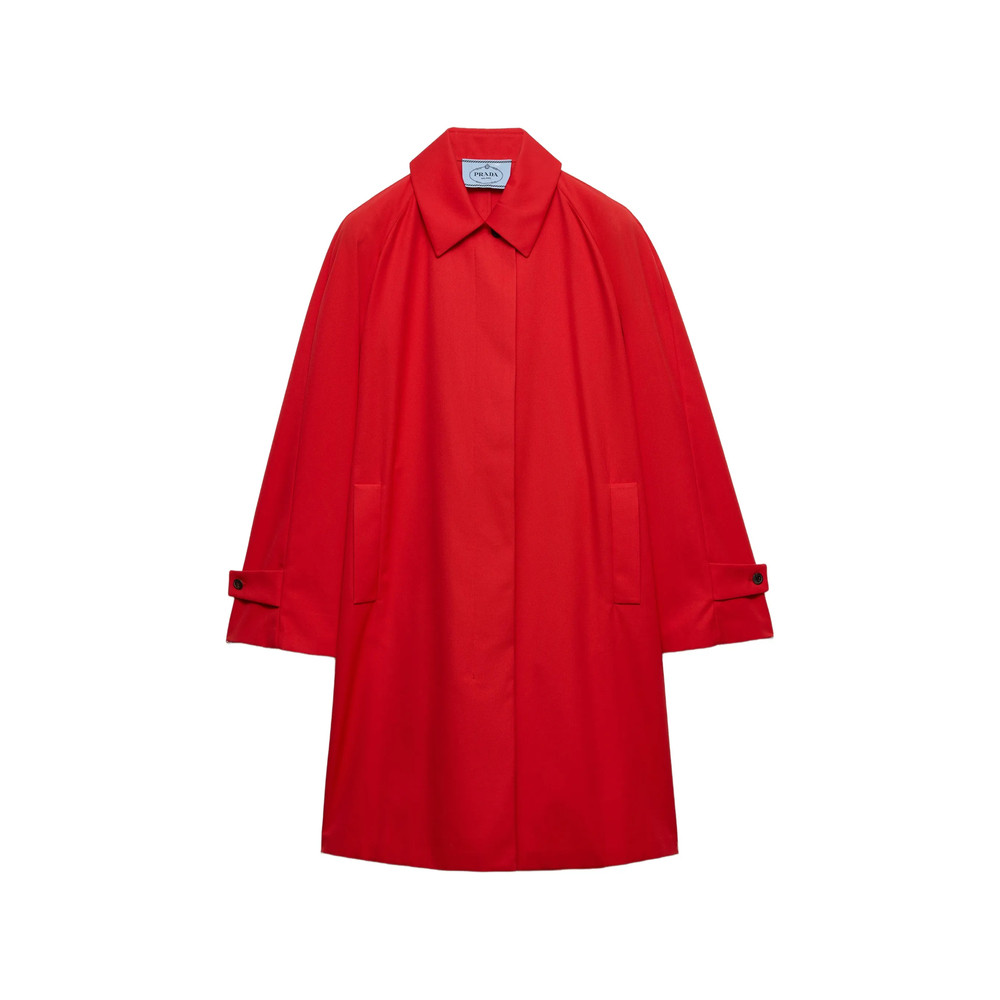 Prada Single-breasted Gabardine Coat