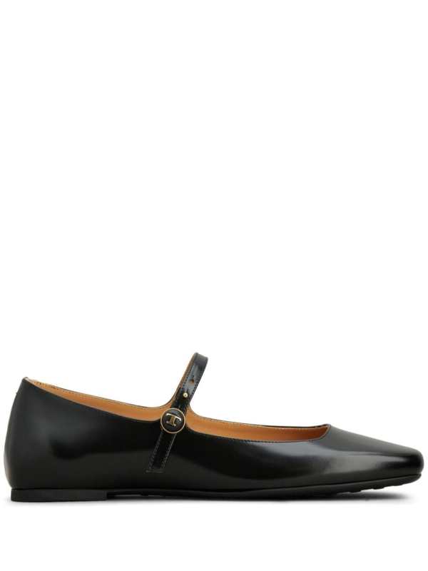 patent-leather ballerina shoes