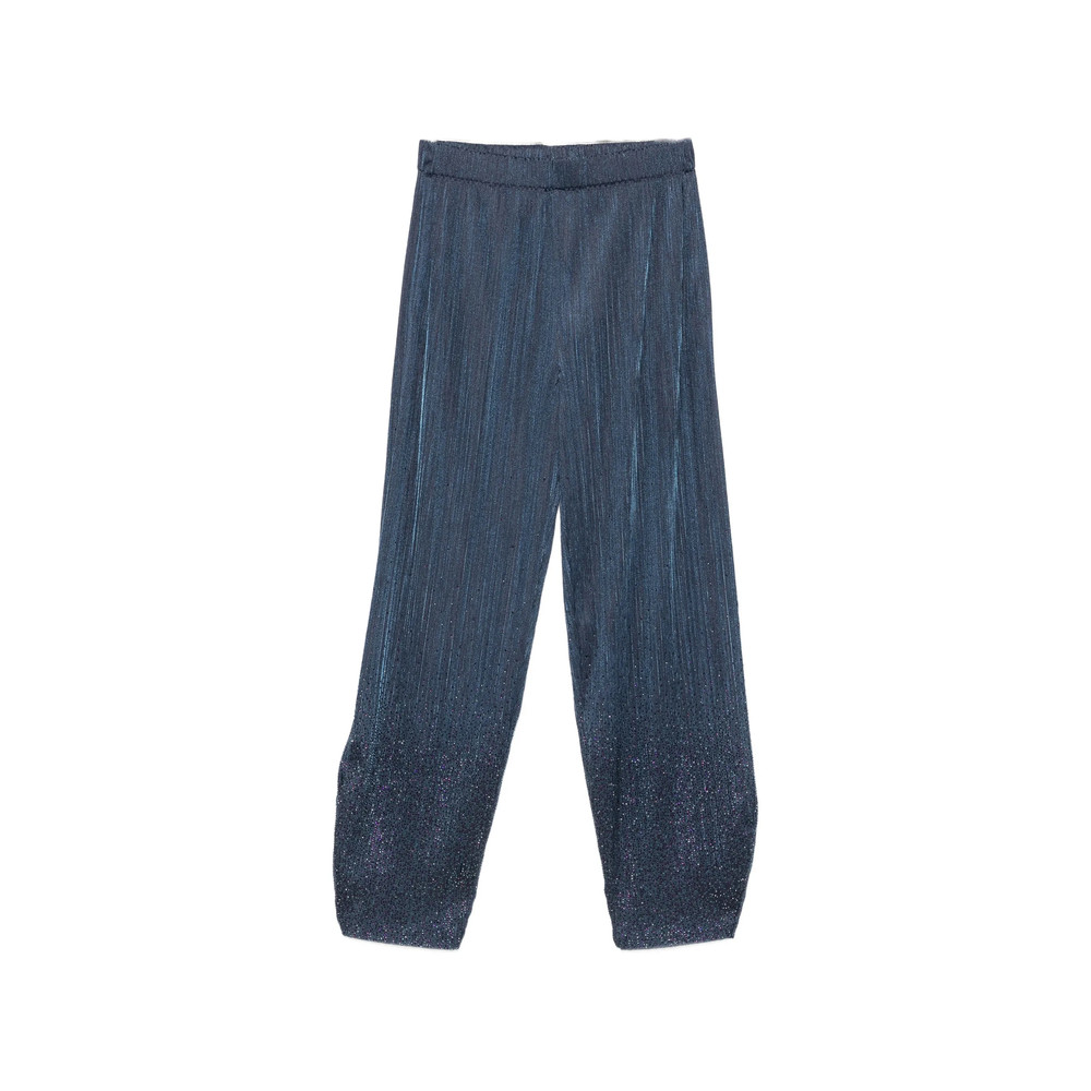 Giorgio Armani Plissé-effect Crystal-embellished Trousers