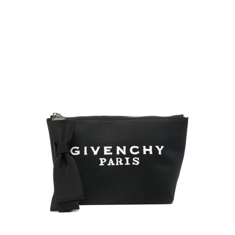 Givenchy Bow-detailed Logo Clutch Bag