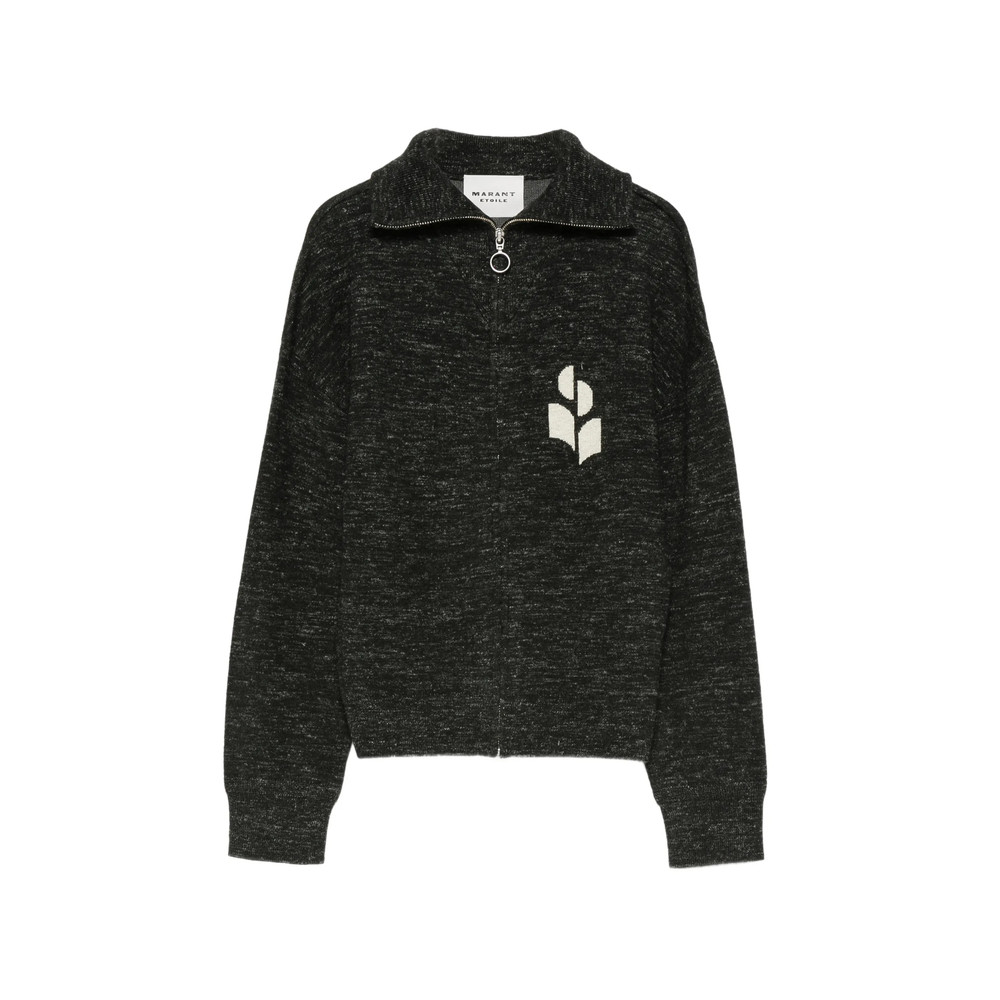 Marant Étoile Koxy Logo-intarsia Zip-up Sweater