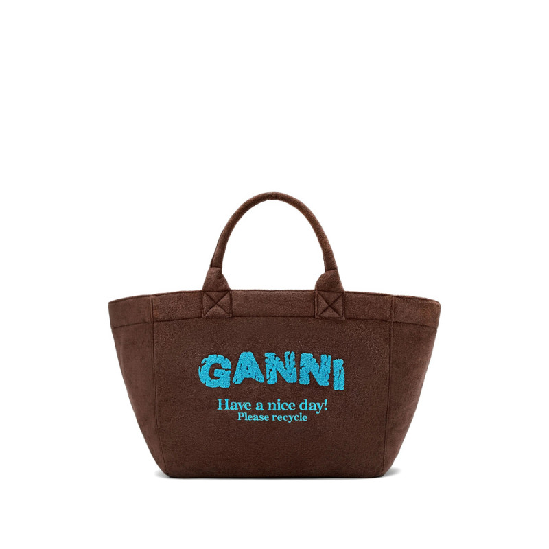 Ganni Logo-embroidered Reversibletote Bag