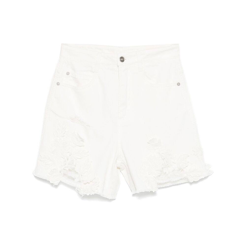 Ermanno Scervino Floral Lace Appliqué Shorts