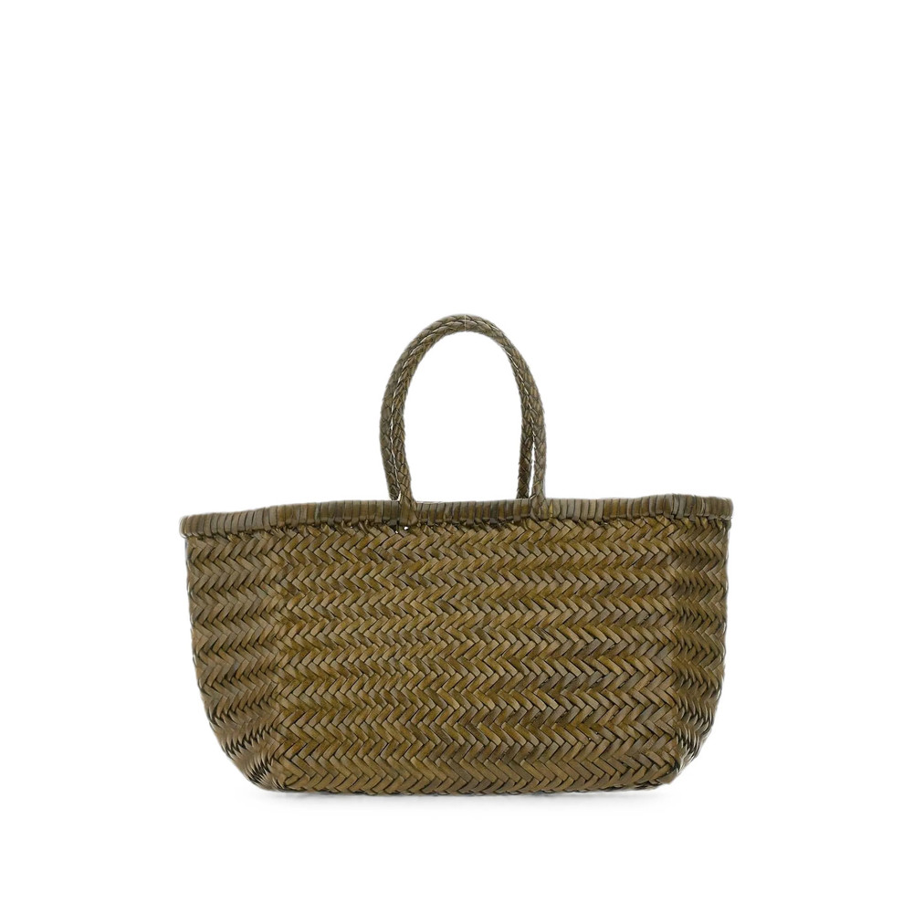 Dragon Diffusion Small Triple Jump Woven Leather Tote Bag