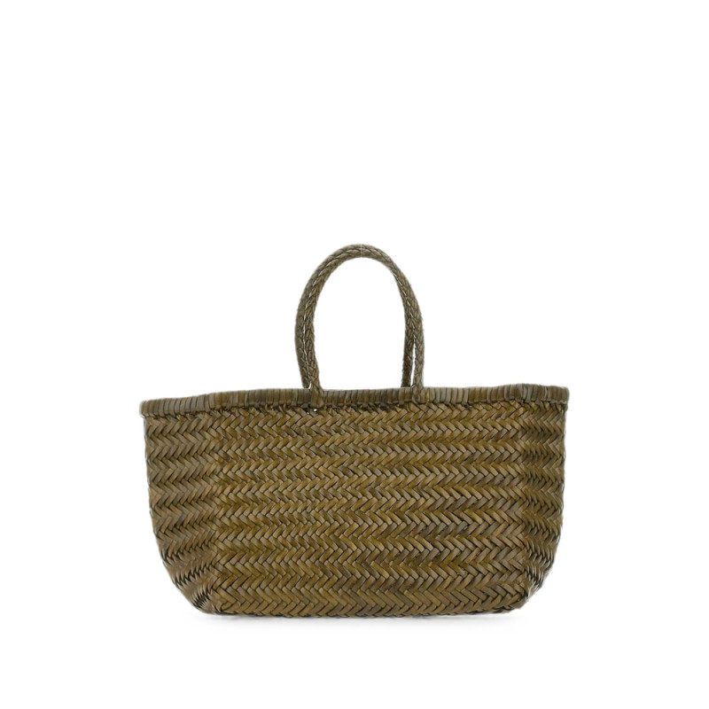Dragon Diffusion Small Triple Jump Woven Leather Tote Bag