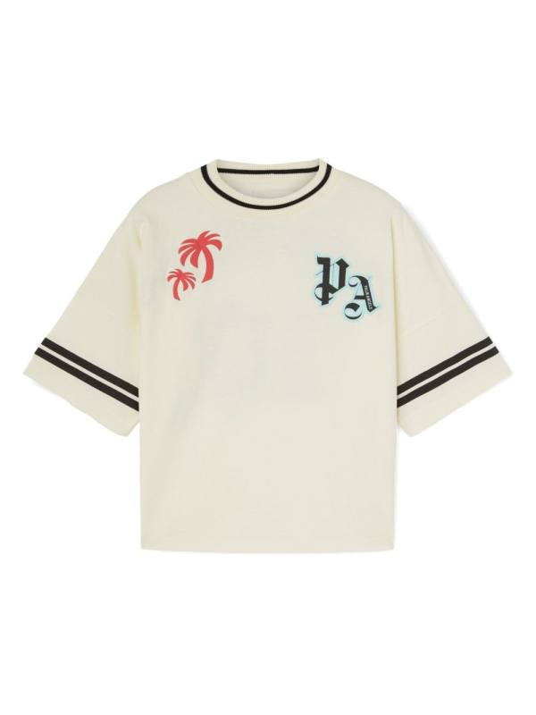 logo palm-print t-shirt