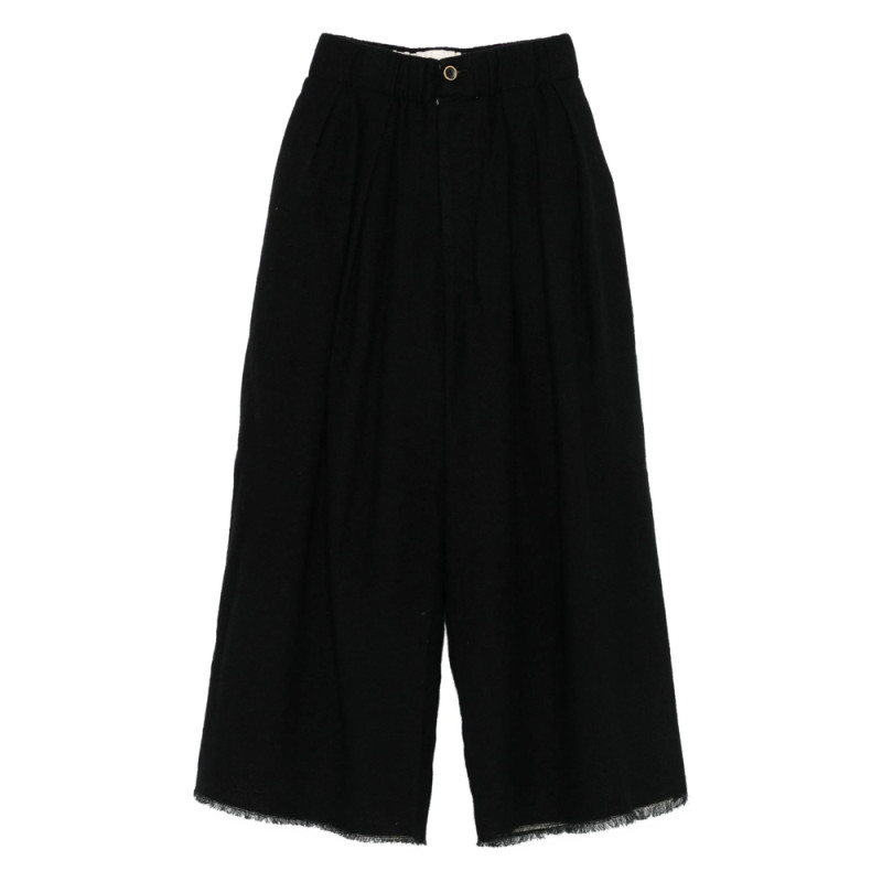 Uma Wang Pleated Frayed Trousers