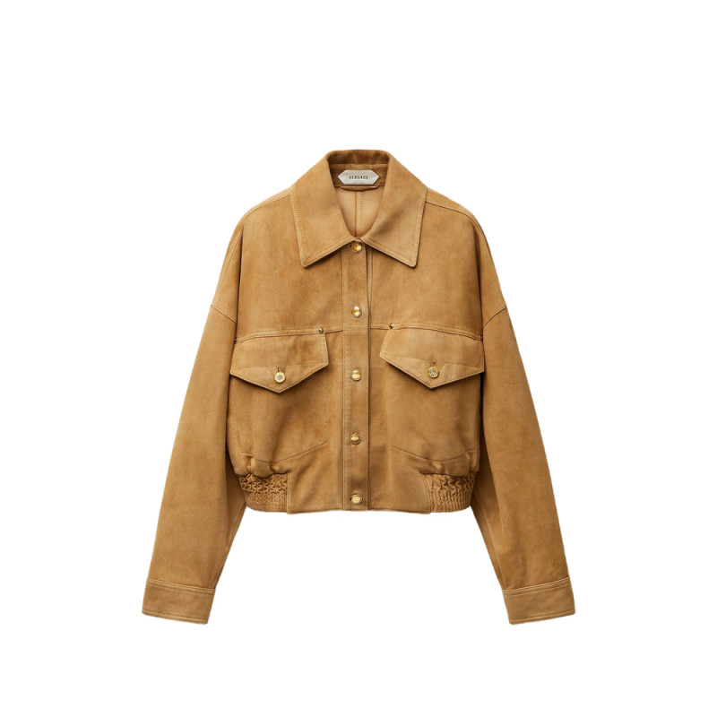 Versace Suede-effect Leather Jacket