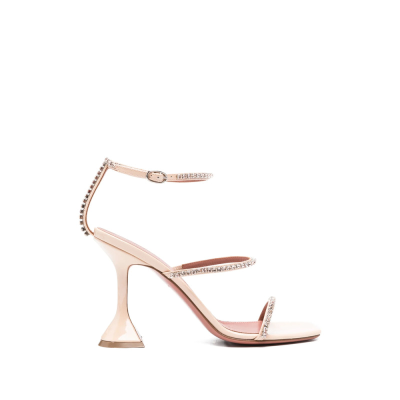 Amina Muaddi Gilda Crystal-embellished Ankle-strap Sandals