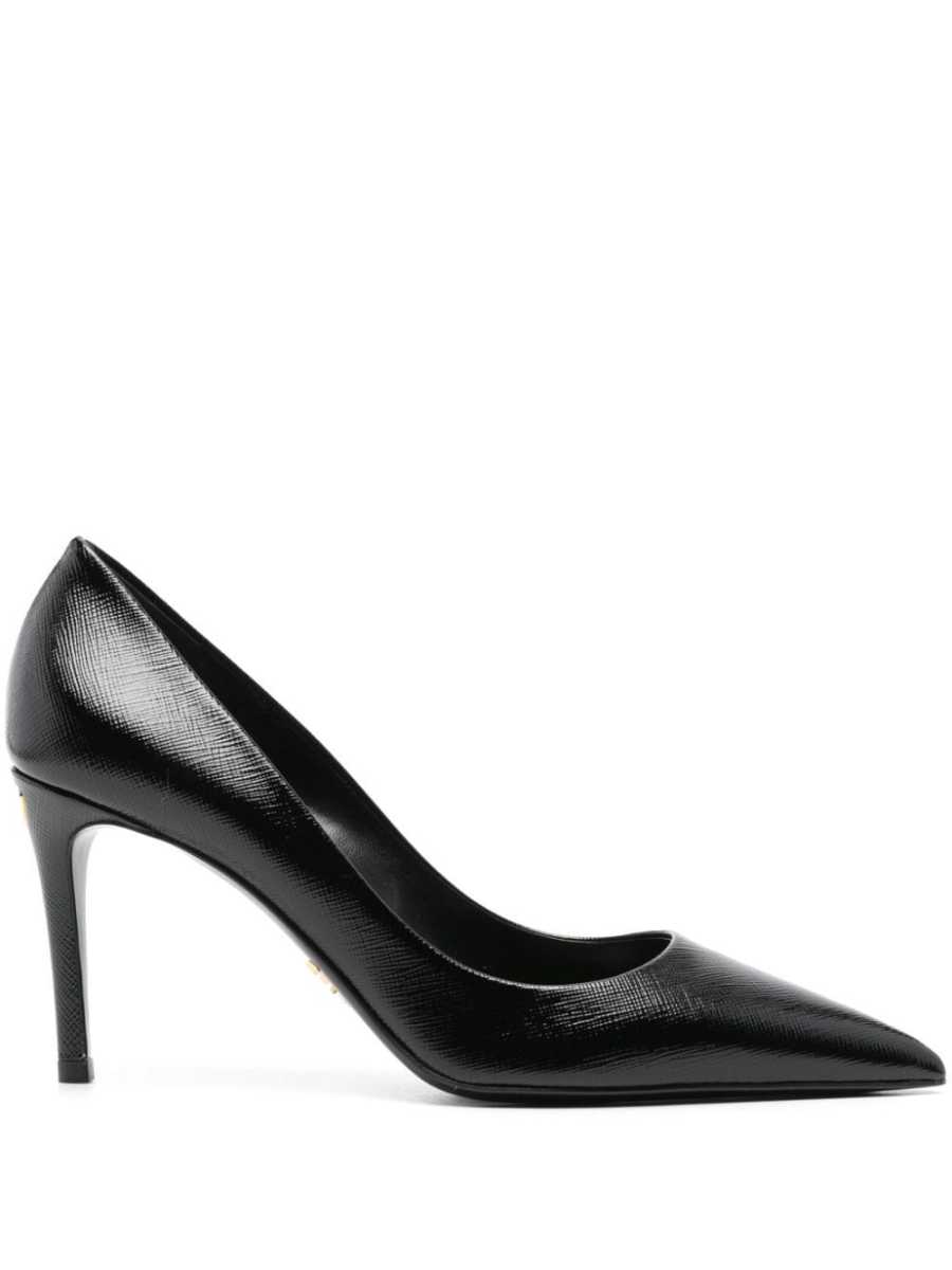 90mm Saffiano leather pumps