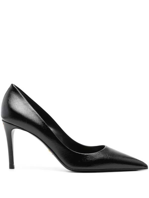 90mm Saffiano leather pumps