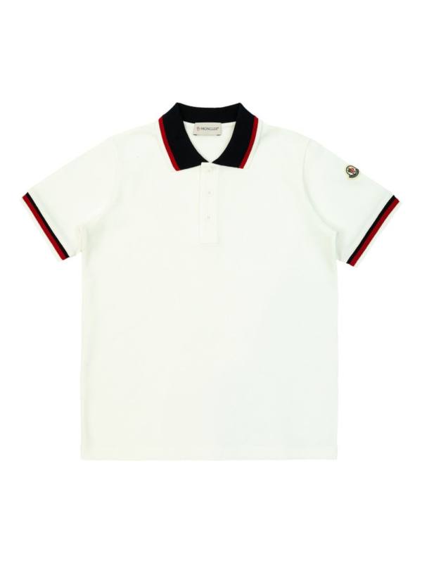 logo-patch polo shirt
