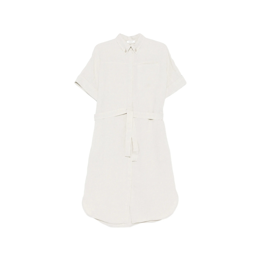 Panicale Belted Shirt Midi Dress