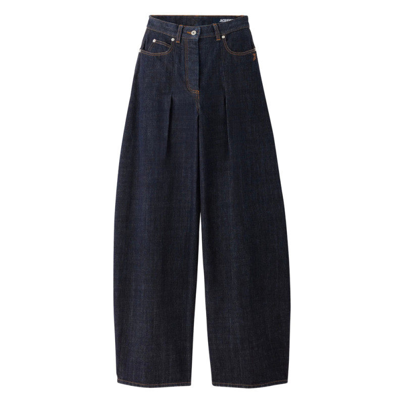 Jacquemus Le De-Nîmes Ovalo Pleated Jeans