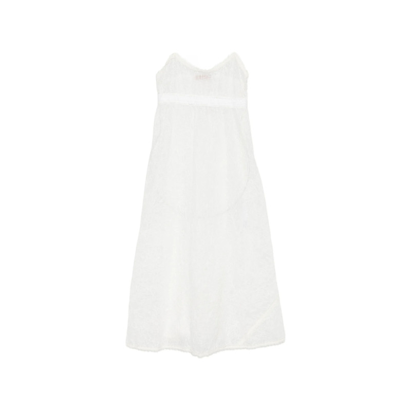 Ermanno Scervino Flower-embroidered Midi Dress