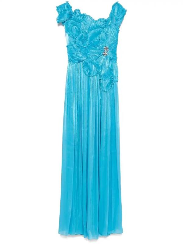 lurex georgette gown