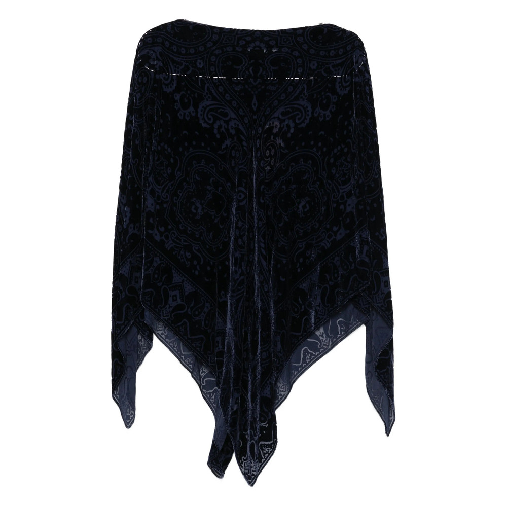 Etro Paisley-velvet Poncho