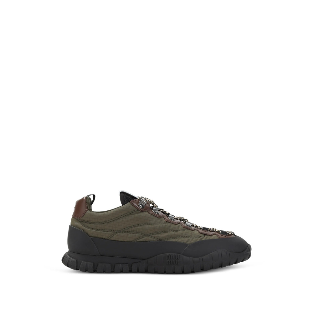 Miu Miu Ripstop Lace-up Sneakers