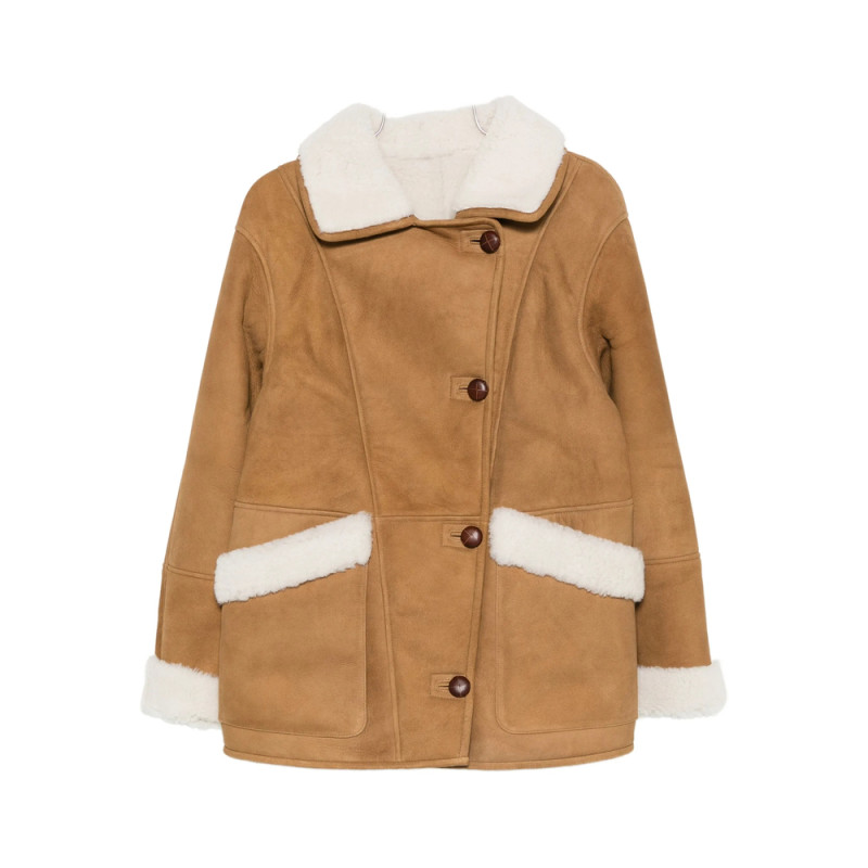 Iro Single-breasted Shearling Jacket