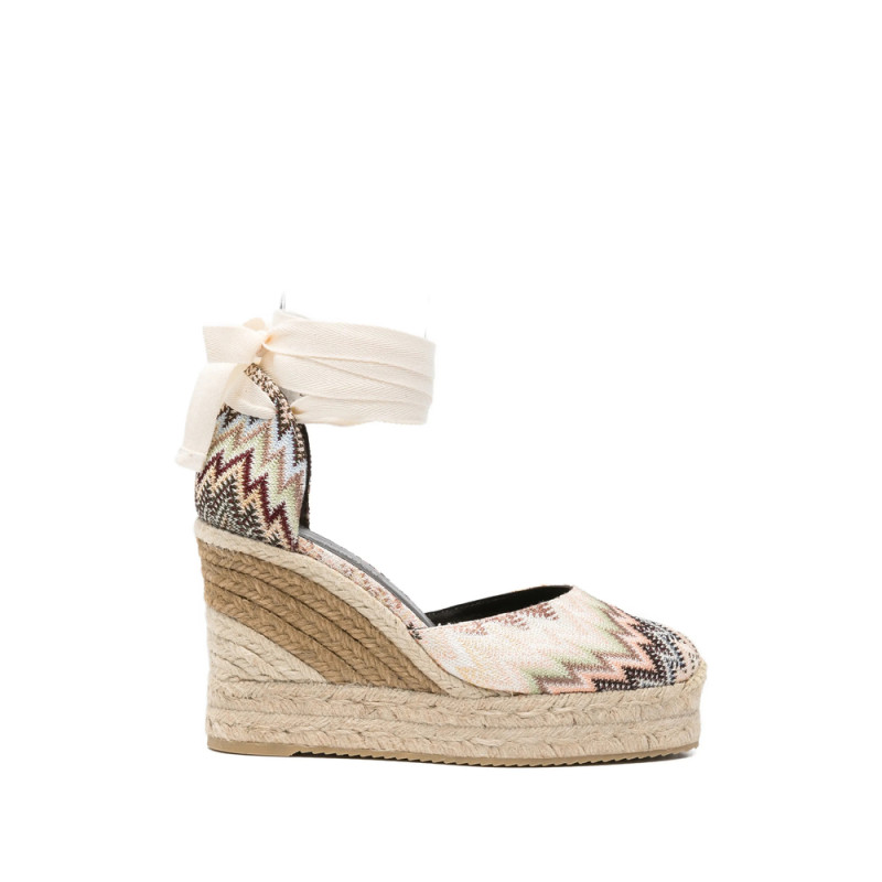 Missoni Zigzag-pattern Tie Espadrilles
