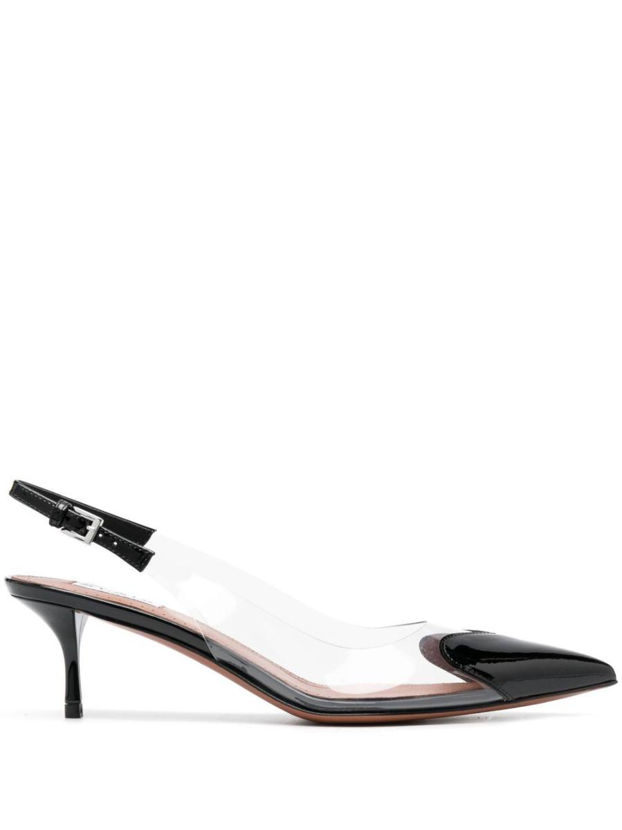55mm pointed leather pumps