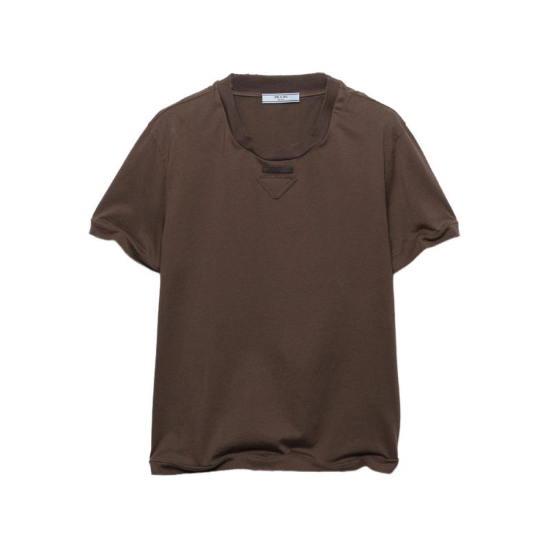 Prada Triangle-logo Crew-neck T-shirt