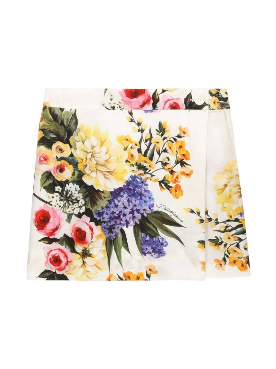 floral-print poplin shorts