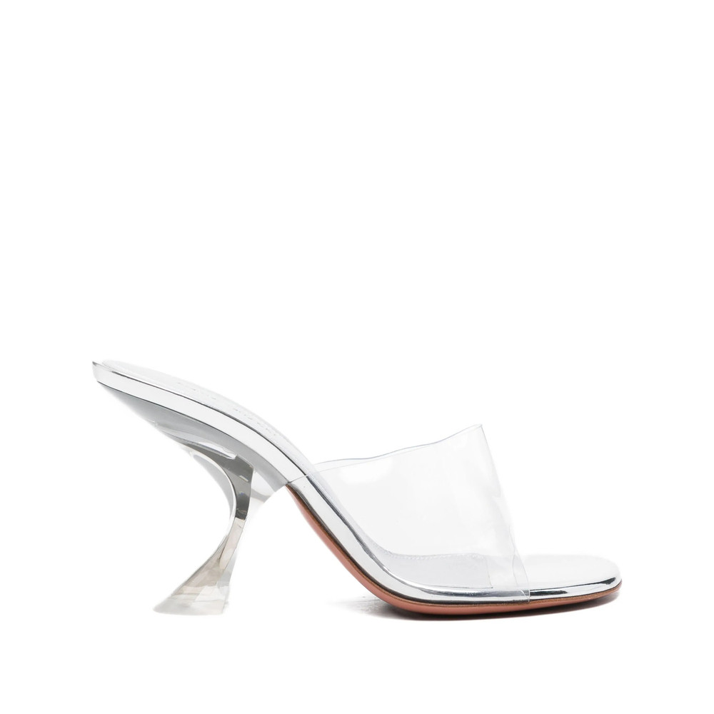 Amina Muaddi 90mm Taylor Glass Slipper Sandals