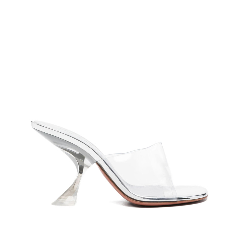 Amina Muaddi 90mm Taylor Glass Slipper Sandals