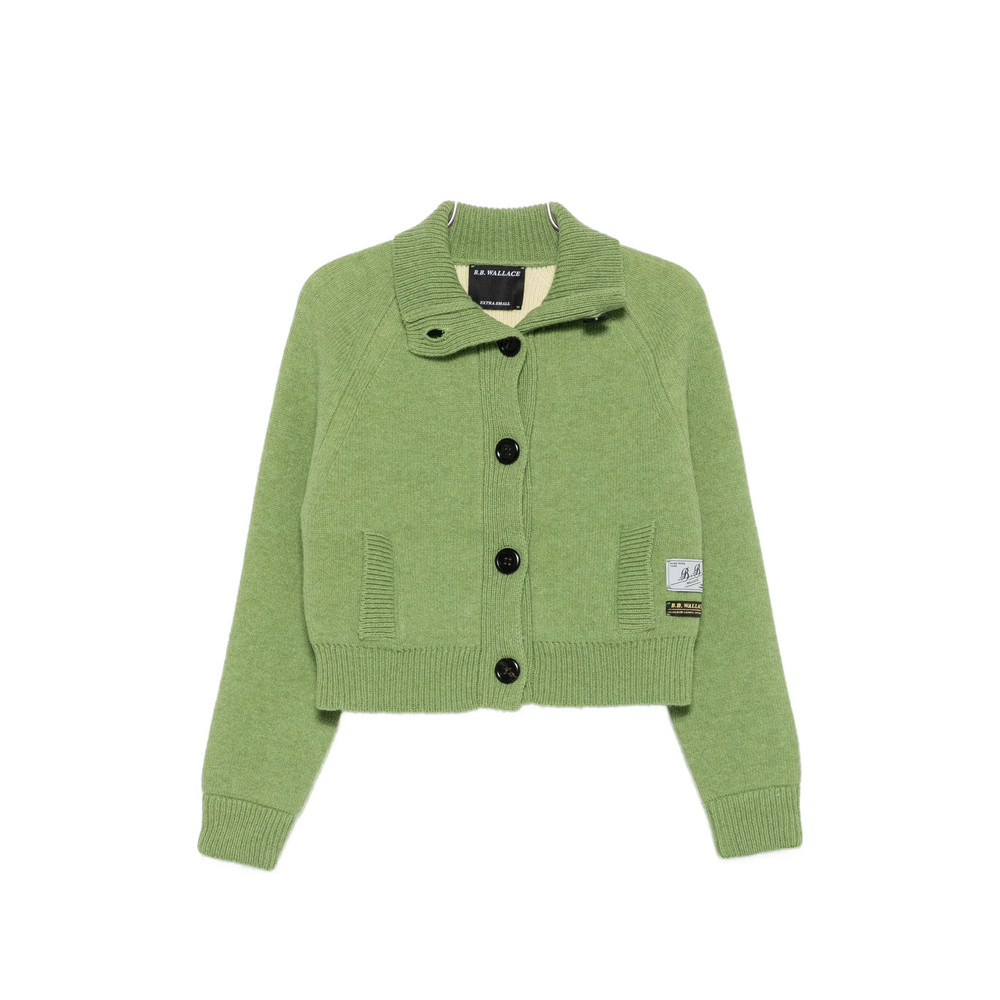 B. b. Wallace Hesse Button-up Raglan-sleeve Cardigan