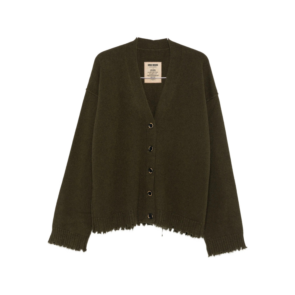 Uma Wang Frayed Buttoned Cardigan