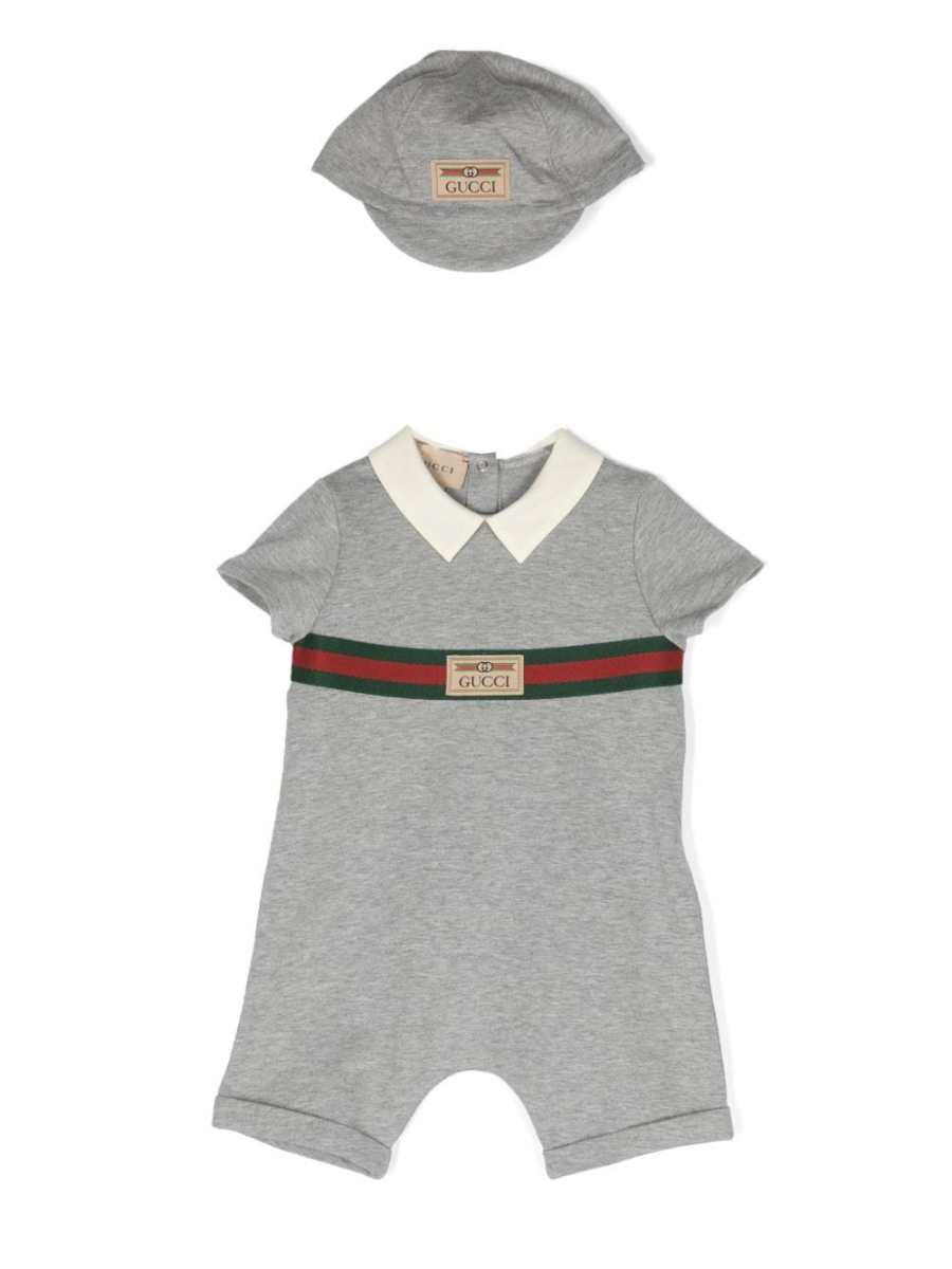 Web-stripe babygrow set