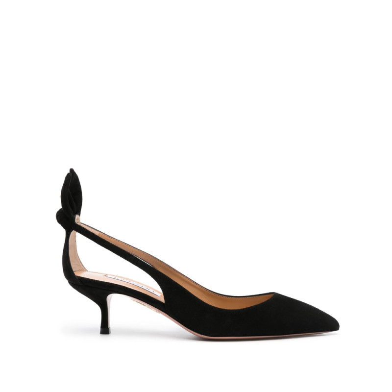 Aquazzura 50mm Bow Tie Suede Pumps