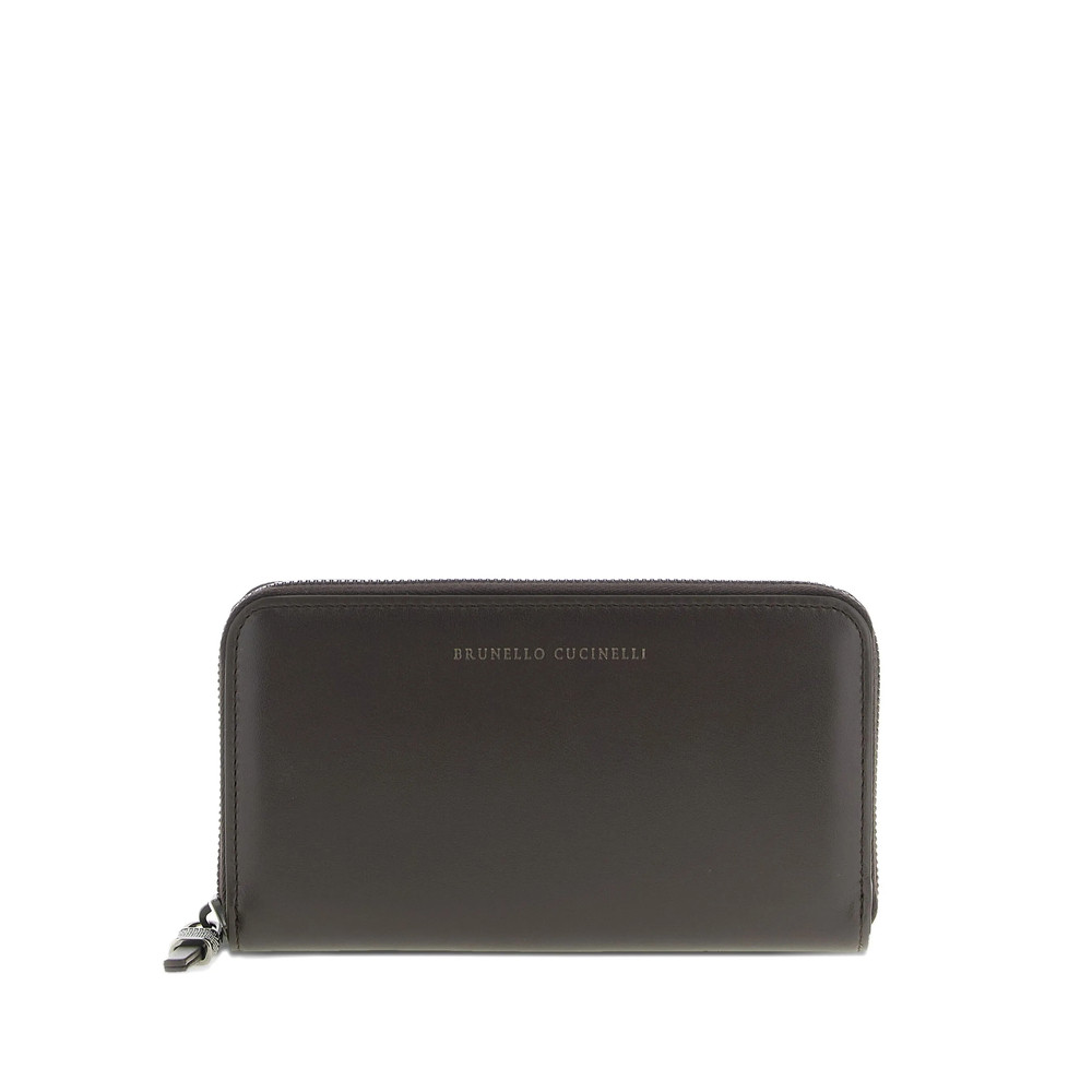 Brunello Cucinelli Embossed-logo Zip Wallet