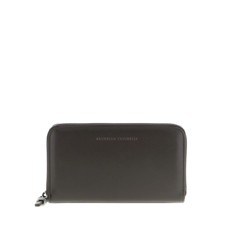 Brunello Cucinelli Embossed-logo Zip Wallet