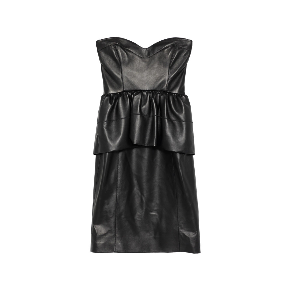 Fendi Strapless Peplum Midi Dress