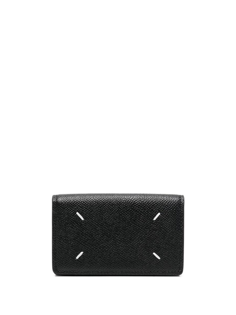 four-stitch leather card holder