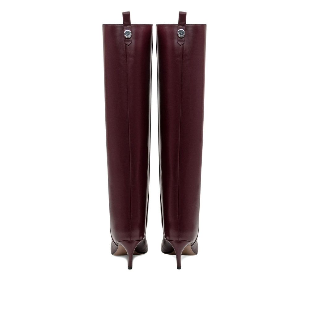 The Attico 65mm Lea Pointed-toe Leather Boots