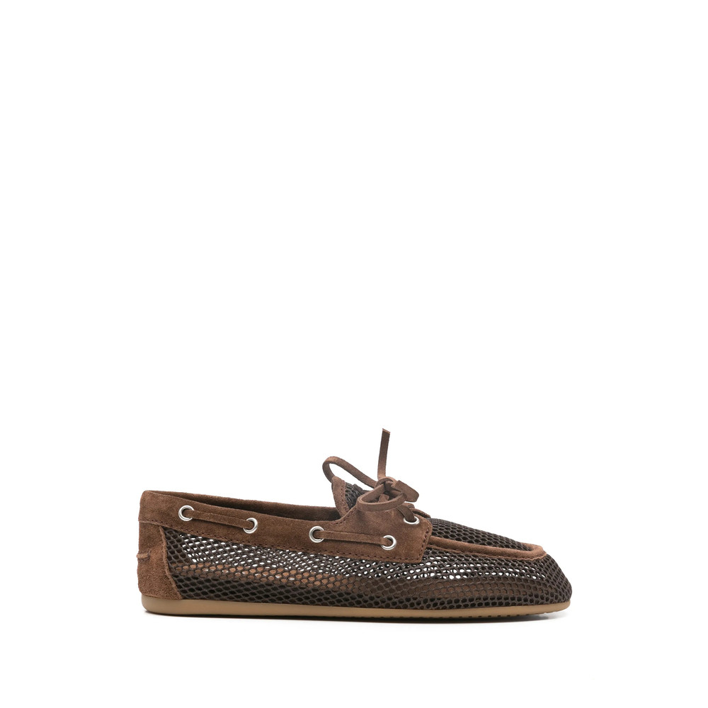Miu Miu Eyelet Tie Loafers