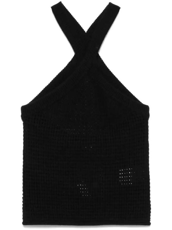 crochet halterneck tank top