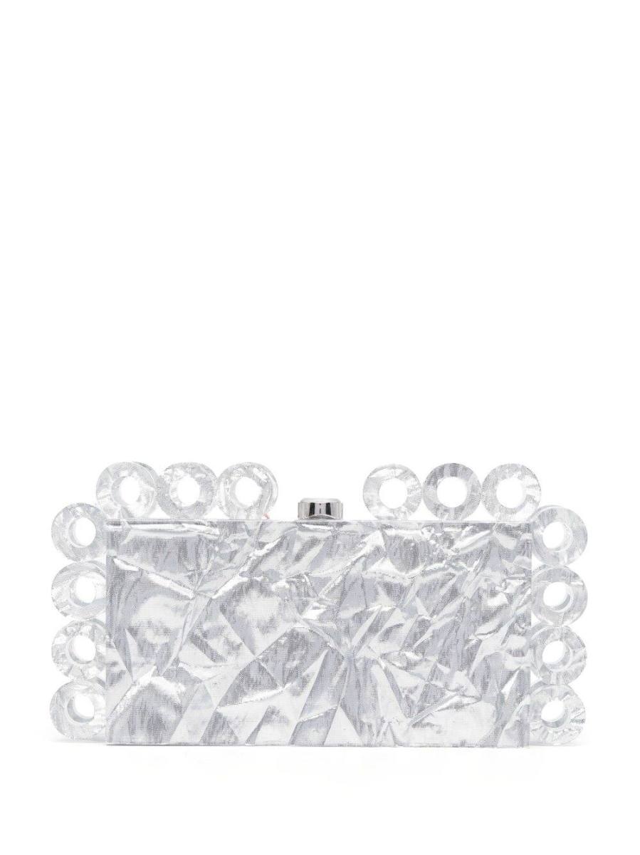 Harlow chunky-crystal clutch bag