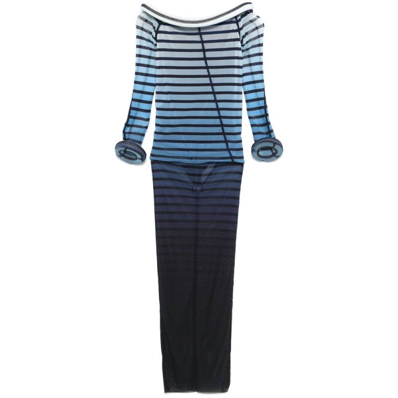 Jean Paul Gaultier Striped Maxi Dress