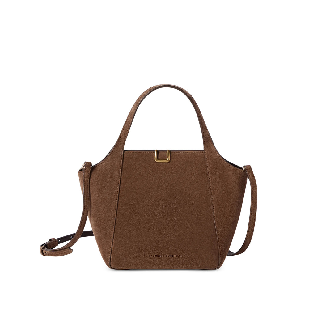 Brunello Cucinelli Sartorial Small Bucket Bag In Suede