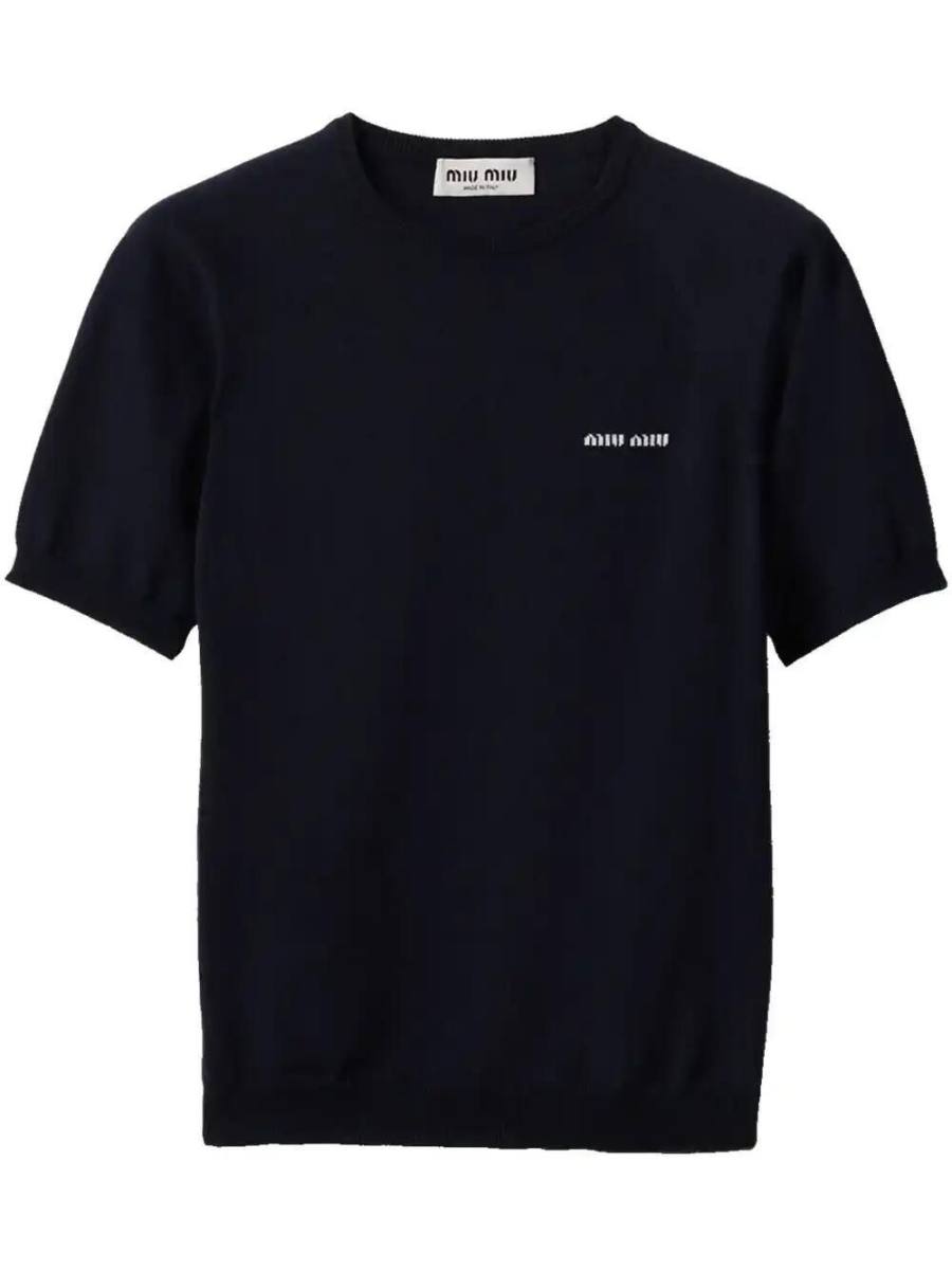 logo-intarsia T-shirt