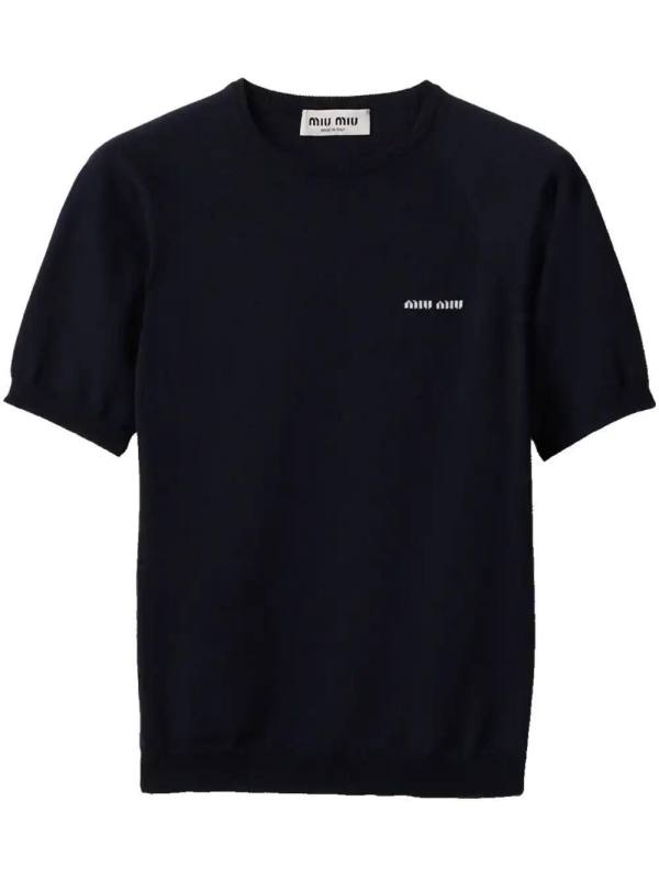 logo-intarsia T-shirt