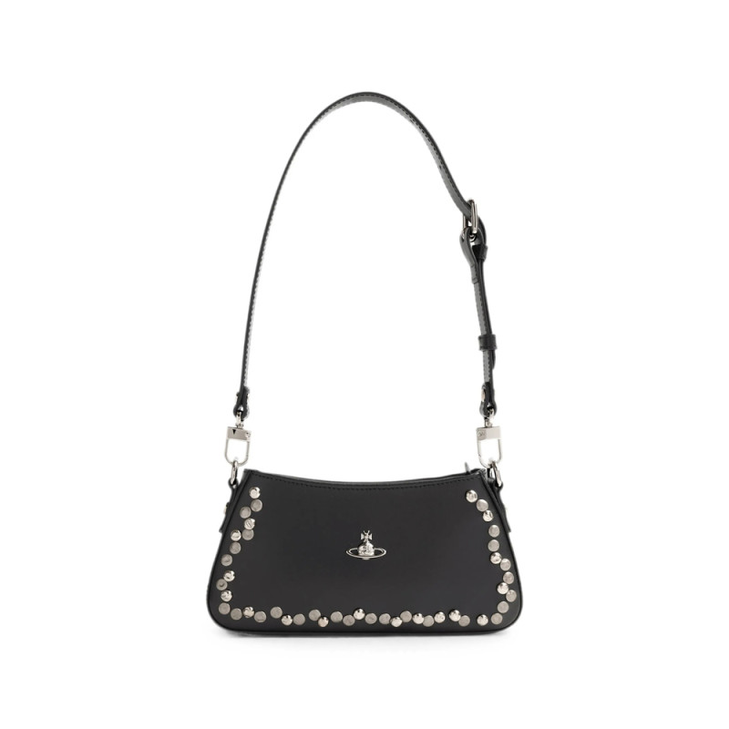 Vivienne Westwood Tasha Studded Leather Shoulder Bag