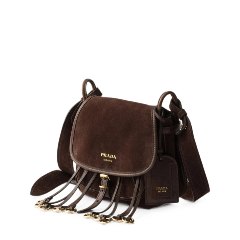 Prada Corsaire Suede Mini Shoulder Bag