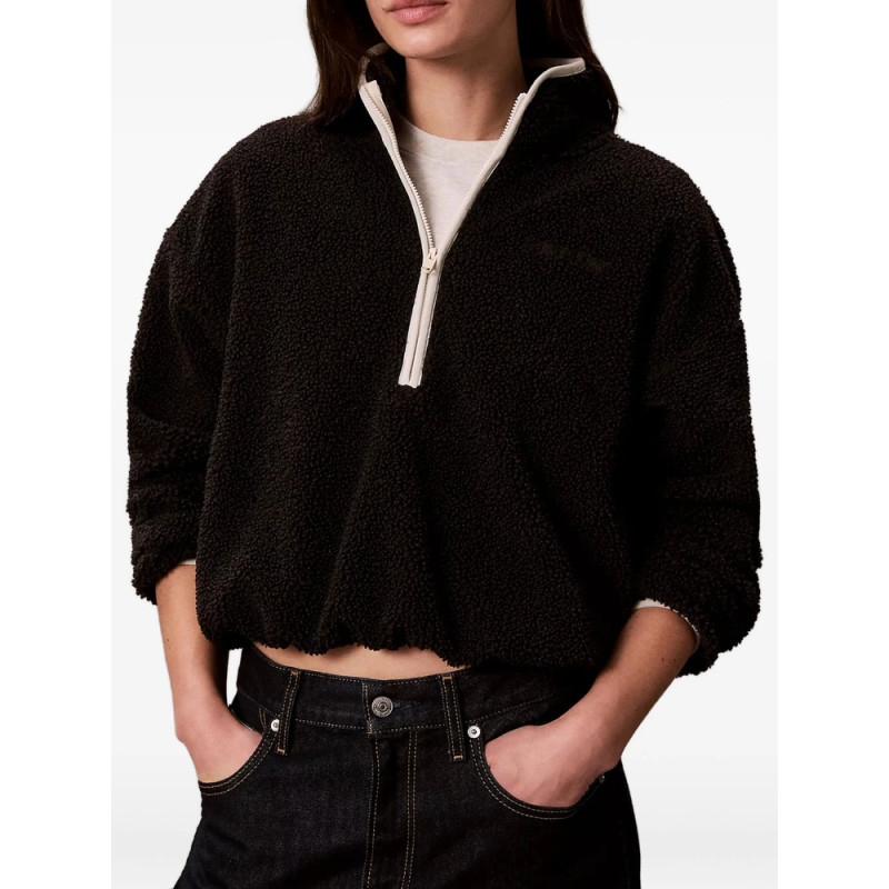 Calvin Klein Sport Teddy-texture Quarter-zip Sweater